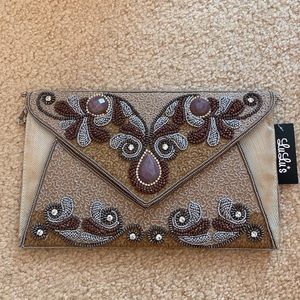 NWT Lulus beaded statement clutch